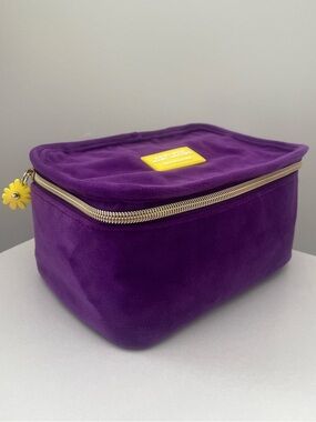 Authentic Marc Jacobs Purple Velvet makeup storage Case organizer /packing cube